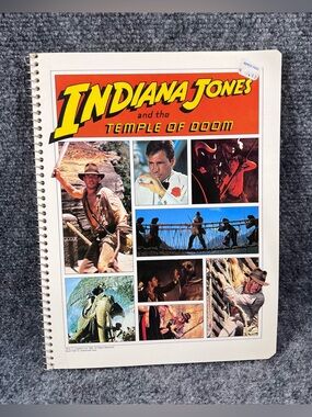 Vintage 1984 Indiana Jones & the Temple of Doom Spiral Wide Rule Notebook